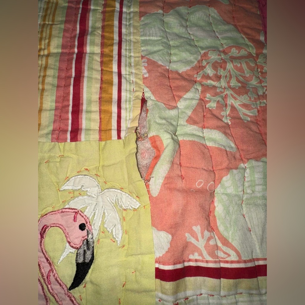 Ikea Rorande Duvet Cover/Pillowcase Flamingo lap quilt 2 flamingos & 3 pillows - Picture 15 of 16